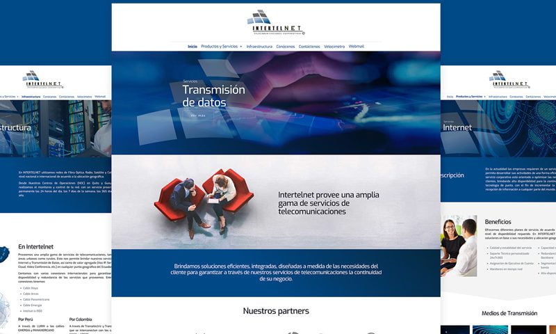Diseño web para Intertelnet Diseño web - Quito - Intertelnet