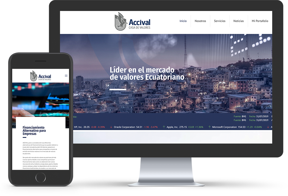 Diseño web - Quito - Accival Casa de Valores