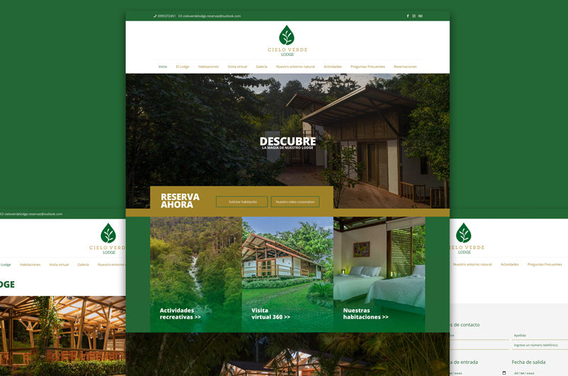 Diseño de pagina web en Quito - Cielo Verde Lodge