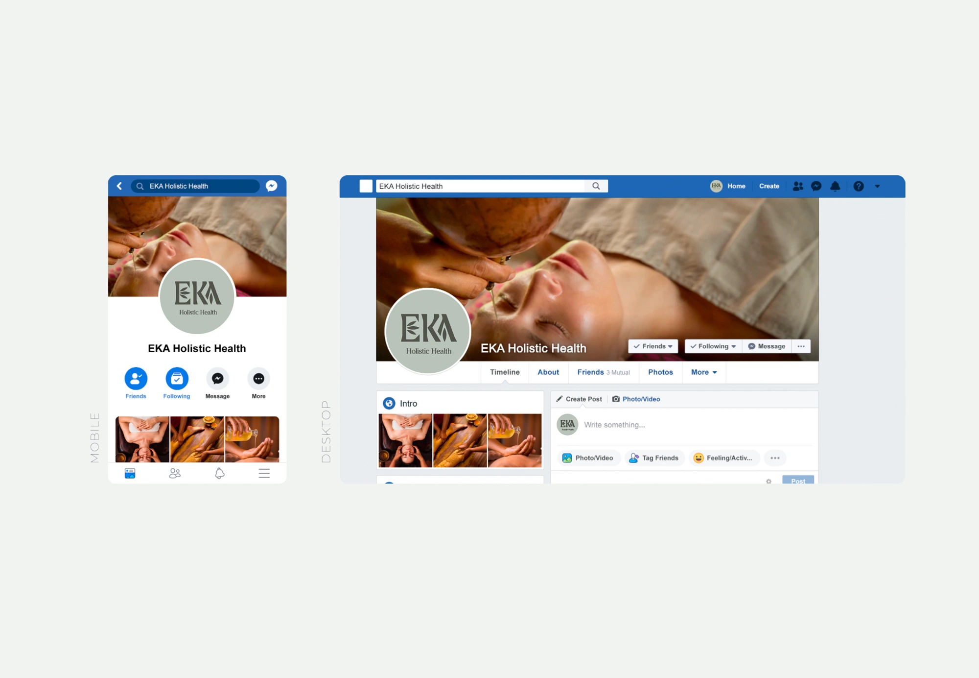 Aplicación de social media para EKA Holistic Health en Loja